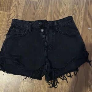 Women’s black jean shorts
